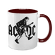 Чашка бордова з принтом - AC-DC 5.63 фото
