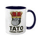 Чашка для Батька, темно-синя з принтом - Тато голова родини 1.2.85 фото