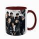 Чашка Stray Kids, бордовая с принтом - k-pop 5.0.3.1 фото