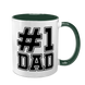 Чашка для Батька, темно-зелена з принтом - №1 DAD 1.2.51-F фото