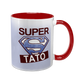 Чашка для Батька, червона з принтом - SUPER Тато 1.2.33-F фото