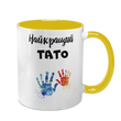 Чашка для Татуся, жовта з принтом: Ручки 1.2.12-F фото