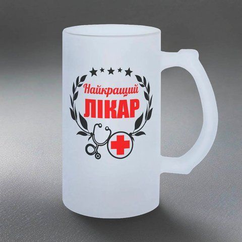Бокал 0,5л матовый: Лучший врач 8.4.32-055KS фото