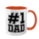 Чашка для Батька, помаранчева з принтом - №1 DAD 1.2.51-F фото