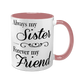 Чашка для Сестри, розовая с принтом - Always my Sister, Forever my Friend 1.11.39-F фото