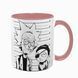Чашка Rick and Morty, розовая с принтом - Rick and Morty 10.68 фото