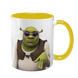 Чашка жовта з принтом - Шрек ( Shrek ) 5.61 фото