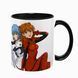 Чашка аніме, чорна з принтом - Евангелион ( Evangelion ) 5.0.2.9 фото