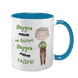 Чашка для Дідуся, блакитна з принтом - Дідусь мене радує 1.8.29 фото