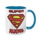 Чашка для Дідуся, блакитна з принтом - Super Дідусь 1.8.25-F фото