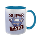 Чашка для Батька, блакитна з принтом - SUPER Тато 1.2.33-F фото