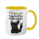 Чашка до Дня Народження, жовта з принтом - Happy Birthday STAY COOL 6.1.15 фото