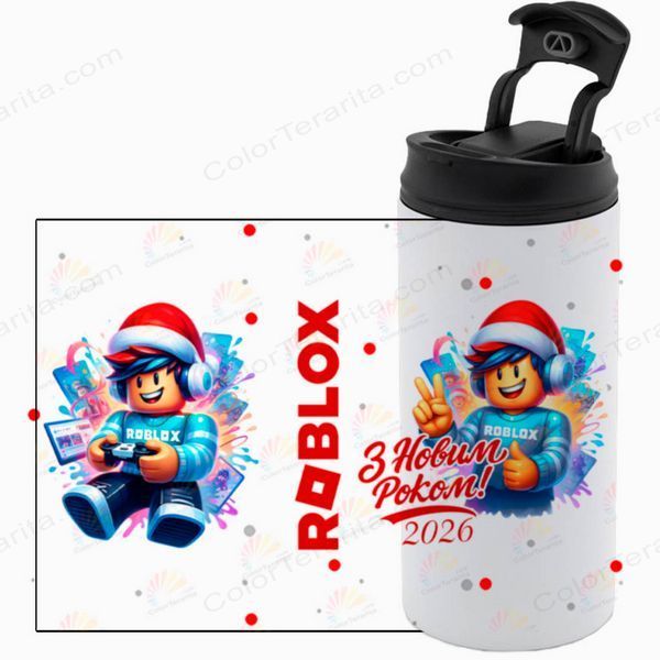 Термочашка новогодняя, белая 450мл: ROBLOX 6.4.32-450TW фото
