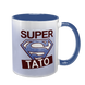 Чашка для Тата, синя з принтом - SUPER Тато 1.2.33-F фото