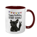 Чашка до Дня Народження, бордова з принтом - Happy Birthday STAY COOL 6.1.15 фото