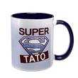 Чашка для Татка, темно-синя з принтом - SUPER Тато 1.2.33-F фото