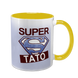Чашка для Татка, жовта з принтом - SUPER Тато 1.2.33-F фото