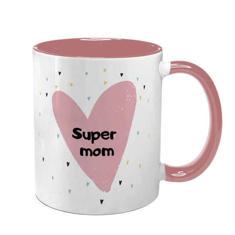 Чашка для Мами, рожева з принтом - Super Mom 1.1.32 фото
