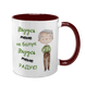 Чашка для Дідуся, бордова з принтом - Дідусь мене радує 1.8.29 фото