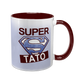 Чашка для Батька, бордова з принтом - SUPER Тато 1.2.33-F фото