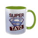 Чашка для Батька, салатова з принтом - SUPER Тато 1.2.33-F фото