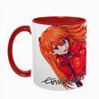 Чашка аниме, красная с принтом - Аска-Евангелион (Evangelion)