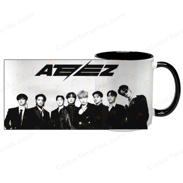 Чашка ATEEZ, чорна з принтом - k-pop 5.0.3.13 фото
