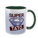 Чашка для Батька, темно-зелена з принтом - SUPER Тато 1.2.33-F фото