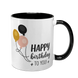 Чашка до Дня Народження, чорна з принтом - Happy Birthday to you 6.1.21 фото 1