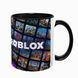 Чашка Роблокс, чорна з принтом - roblox logo 5.0.5.17 фото
