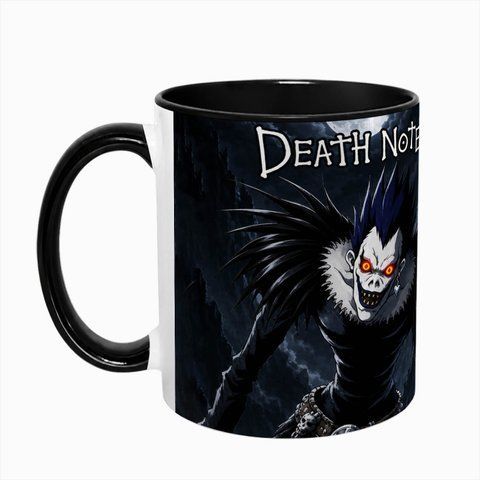 Чашка аниме, черная с принтом - Death Note 5.0.2.12-L фото