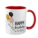 Чашка до Дня Народження, червона з принтом - Happy Birthday to you 6.1.21 фото