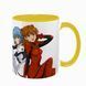 Чашка аніме, жовта з принтом - Евангелион ( Evangelion ) 5.0.2.9 фото