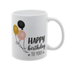 Чашка до Дня Народження, біла з принтом - Happy Birthday to you 6.1.21 фото