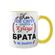 Чашка жовта з принтом - Хоч пів світа обійти, краще Брата не знайти 1.12.18-F фото