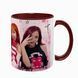 Чашка BLACKPINK, бордовая с принтом - k-pop 5.0.3.18 фото
