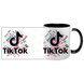 Чашка чорна з принтом - Тік Ток 5.20 фото 3