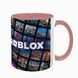 Чашка Роблокс, рожева з принтом - roblox logo 5.0.5.17 фото