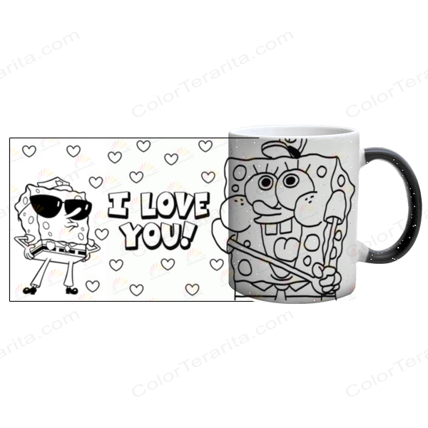 Чашка для Коханої, хамелеон блискітки: I love you 2.1.58 фото