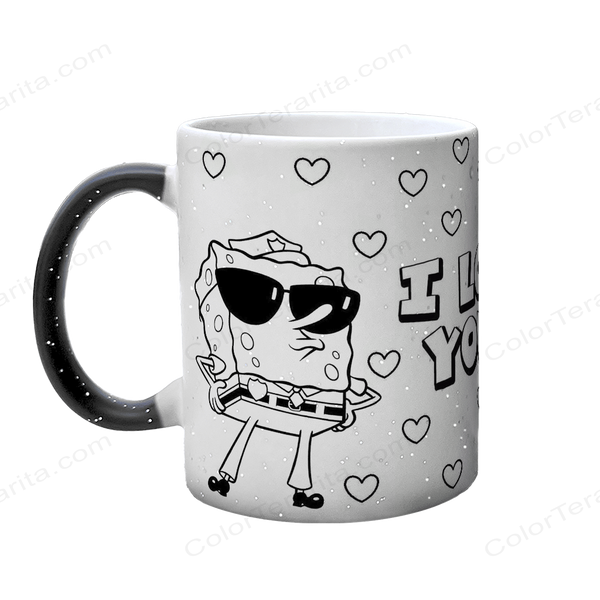 Чашка для Коханої, хамелеон блискітки: I love you 2.1.58 фото