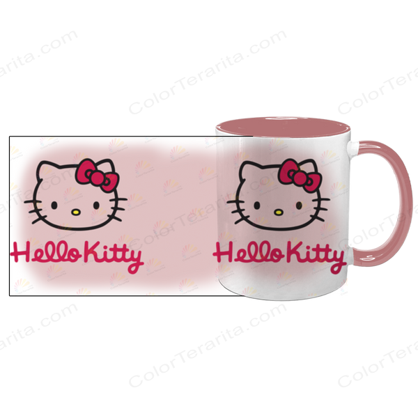 Чашка хелло китти, рожева з принтом - Hello Kitty 5.38-F фото