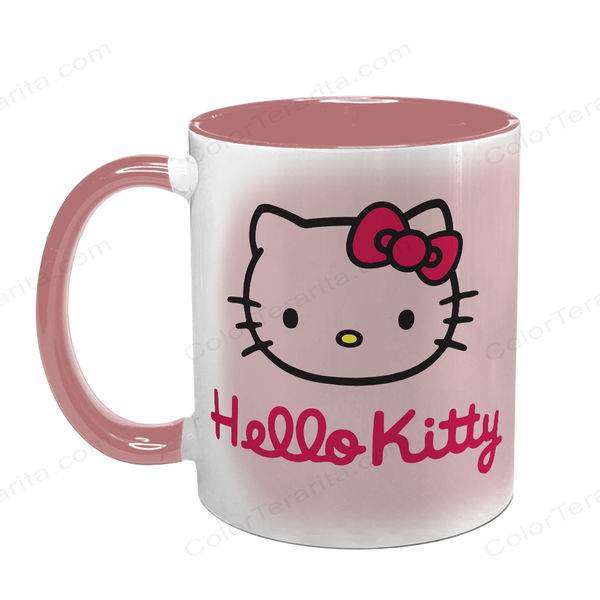 Чашка хелло китти, рожева з принтом - Hello Kitty 5.38-F фото
