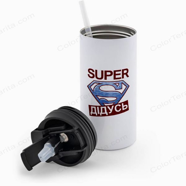 Термокружка для Дідуся, біла 450мл: Super Дідусь 1.8.18-450TW фото