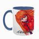 Чашка аніме, синя з принтом - Аска - Евангелион ( Evangelion ) 5.0.2.4-L фото