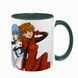 Чашка аніме, темно-зелена з принтом - Евангелион ( Evangelion ) 5.0.2.9 фото