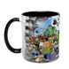 Чашка minecraft подарочная, черная с принтом - для подарка 5.0.4.12 фото 2