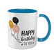 Чашка до Дня Народження, блакитна з принтом - Happy Birthday to you 6.1.21 фото