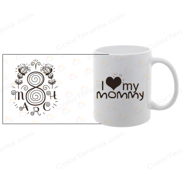 Чашка для Мами, біла з принтом: I love my mommy 1.1.30 фото