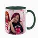 Чашка BLACKPINK, темно-зеленая с принтом - k-pop 5.0.3.18 фото