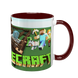 Чашка Minecraft, бордовая с принтом - Minecraft 5.0.4.7 фото